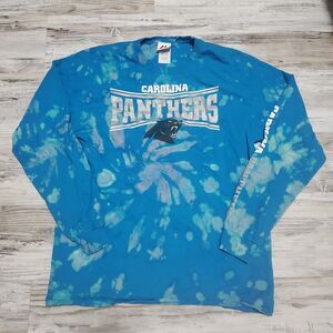 Tye Dye Spiral Shirt Size Large Carolina Panthers Football Long Sleeve